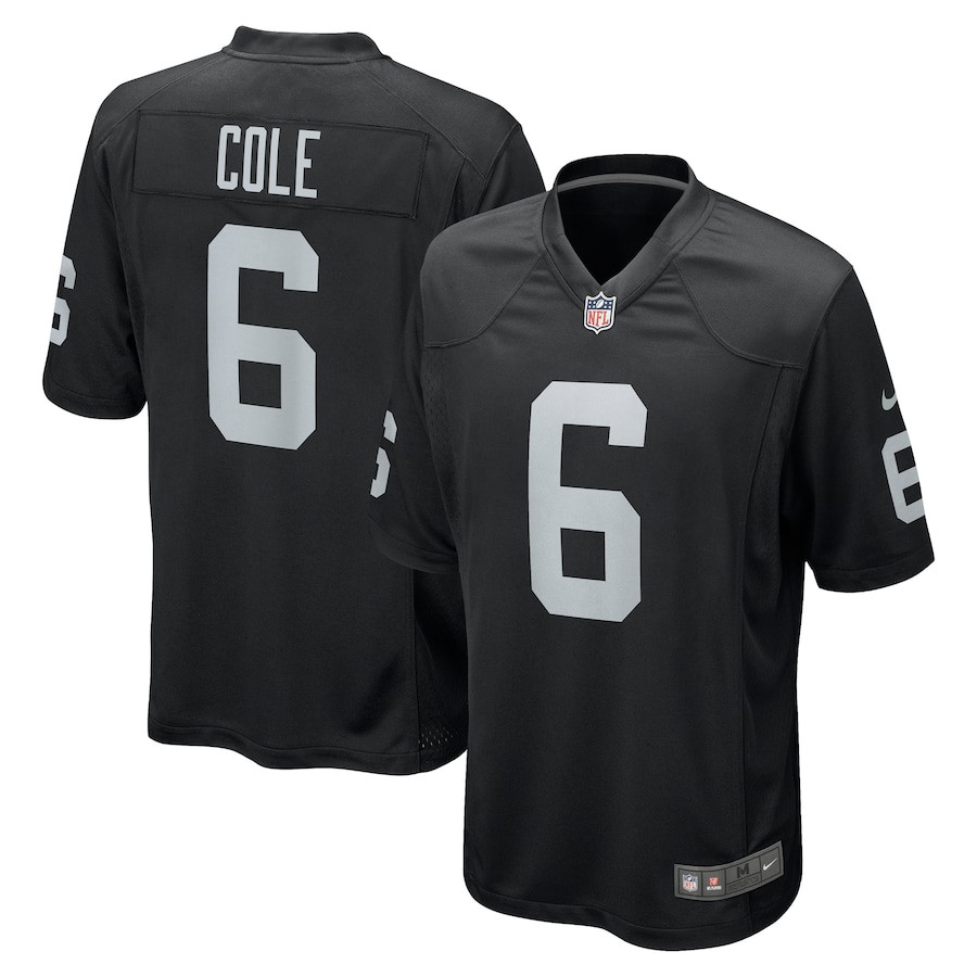 Aj Cole 6 Las Vegas Raiders Men Game Jersey - Black Js1186
