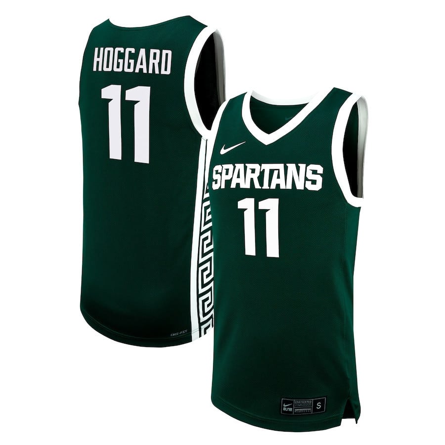 Aj Hoggard 11 Michigan State Spartans Basketball Jersey - Green