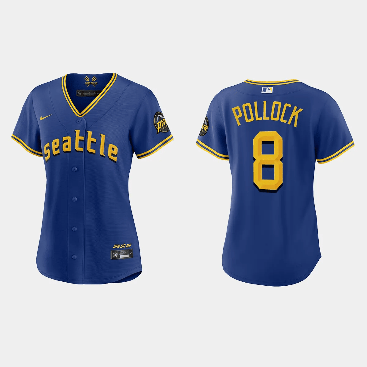Aj Pollock 8 Seattle Mariners 2023 City Connect Game Jersey - Women's Royal