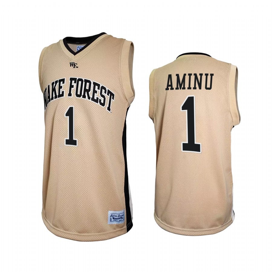 Al-farouq Aminu 1 Wake Forest Demon Deacons Gold Jersey Retro Basketball