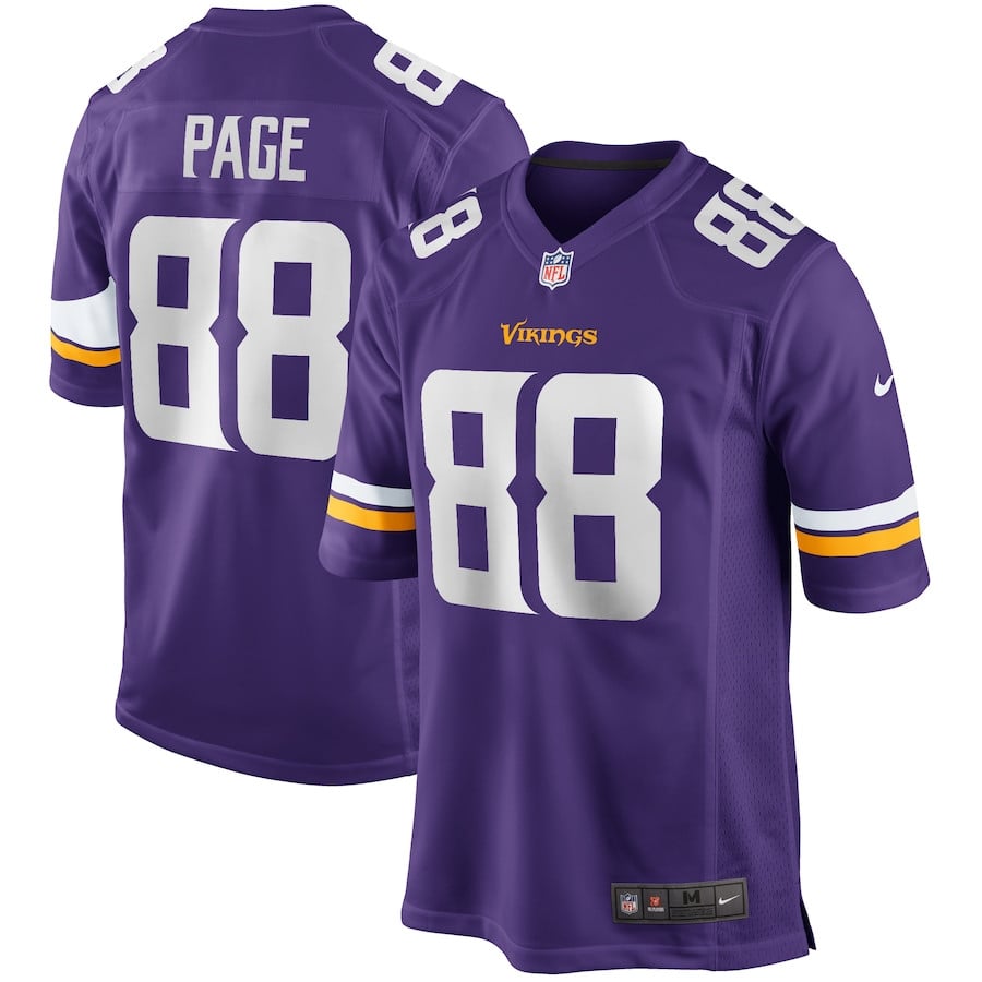 Alan Page 88 Minnesota Vikings Men Game Retired Jersey - Purple Js5589