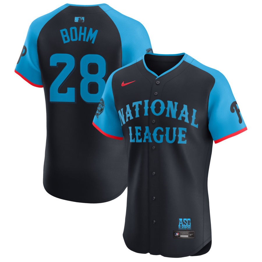 Alec Bohm 28 National League 2024 All-star Game Elite Player Men Jersey - Navy