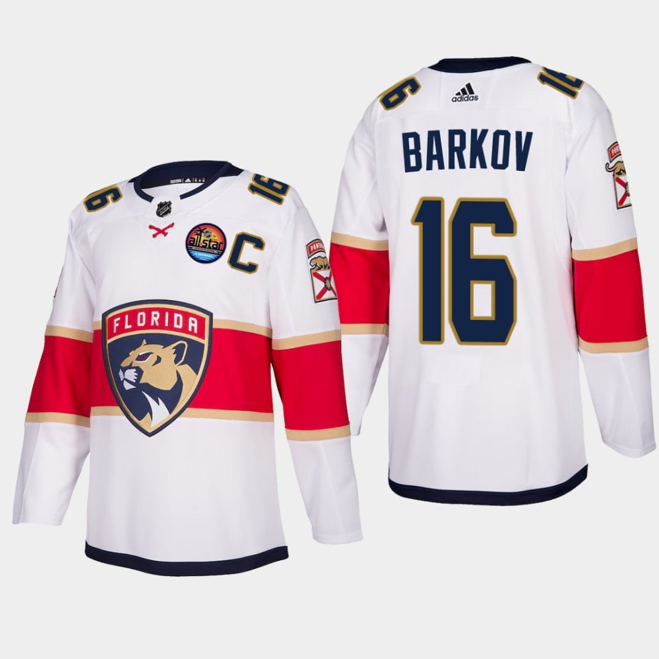 Aleksander Barkov 16 Florida Panthers 2023 All-star Patch Away White Jersey