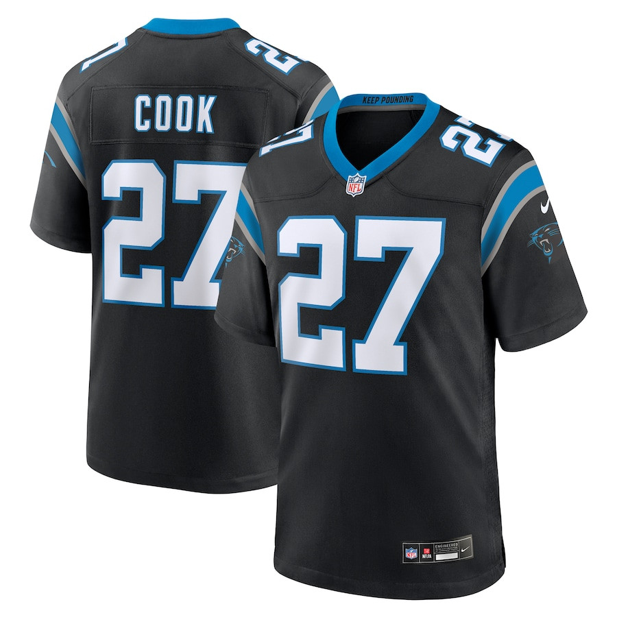 Alex Cook 27 Carolina Panthers Game Men Jersey - Black Js1916