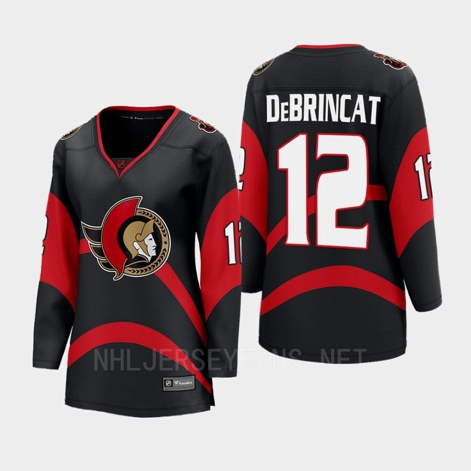 Alex Debrincat 12 Ottawa Senators 2022 Special Edition 2.0 Women Breakaway Retro Jersey Black