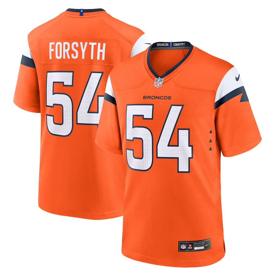 Alex Forsyth 54 Denver Broncos Team Game Men Jersey - Orange Js2109