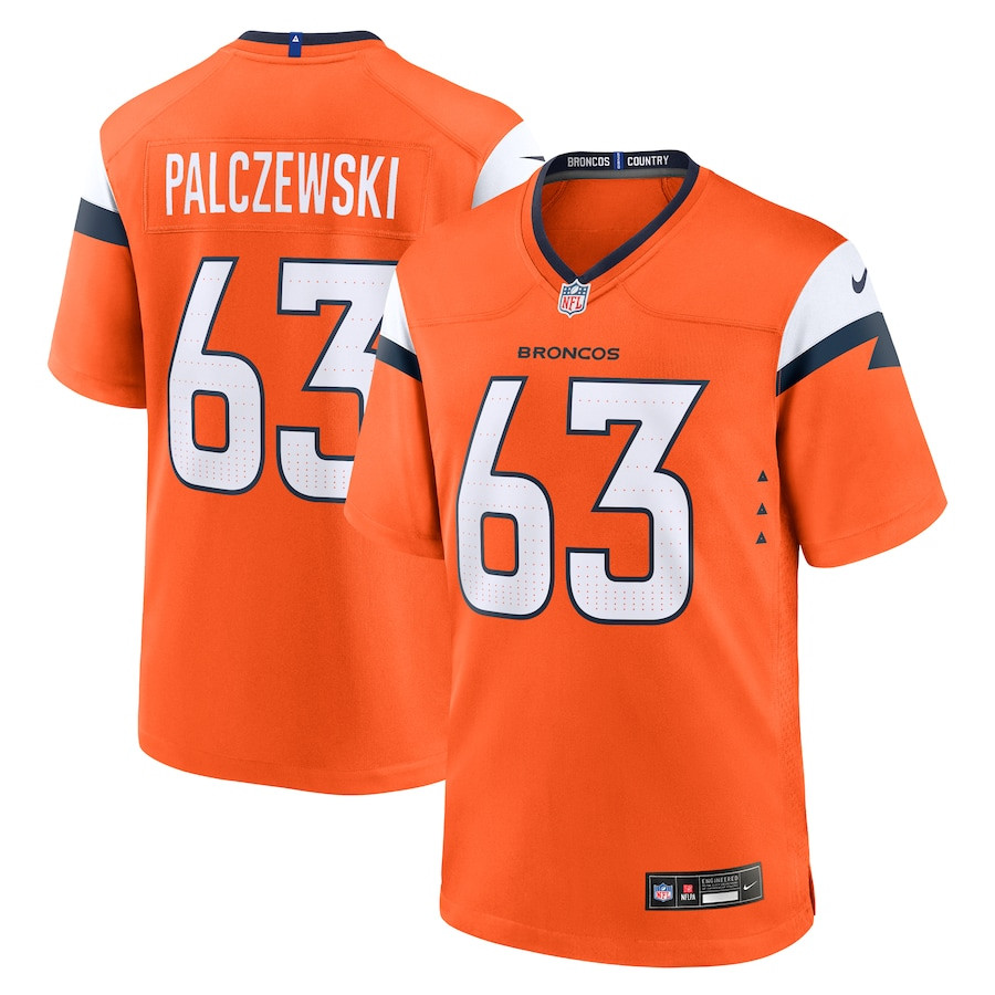 Alex Palczewski 63 Denver Broncos Team Game Men Jersey - Orange Js6398