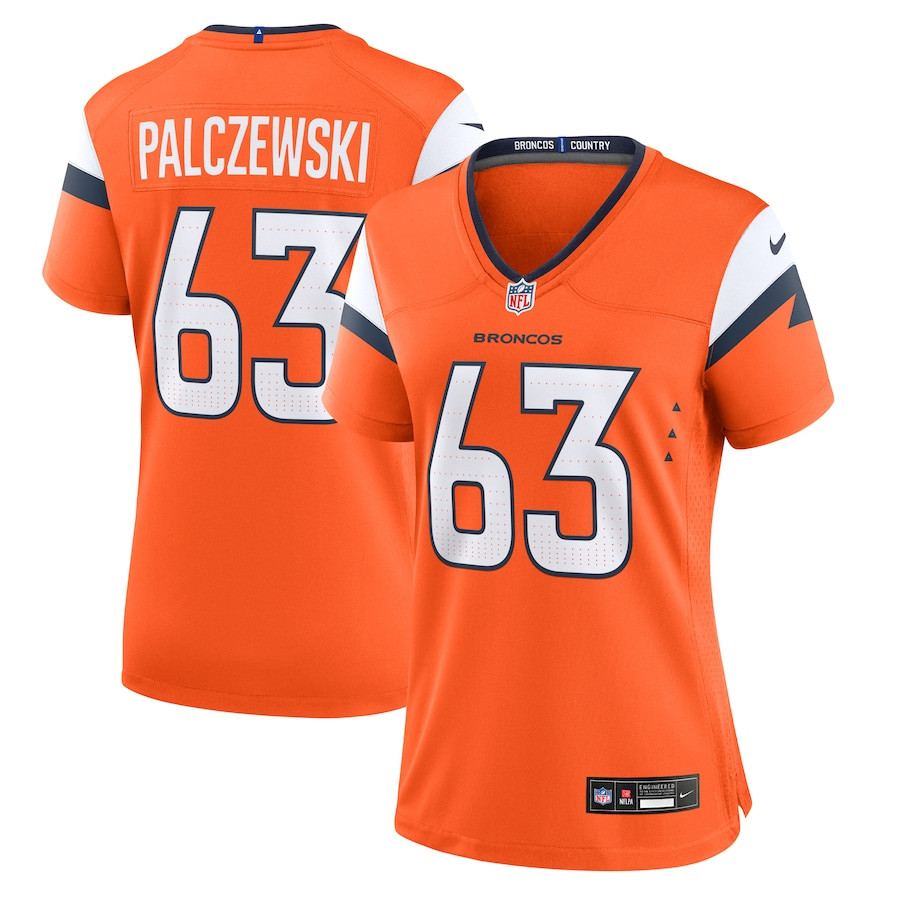 Alex Palczewski 63 Denver Broncos Women's Team Game Jersey - Orange Js2282