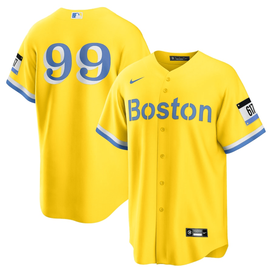Alex Verdugo 99 Boston Red Sox City Connect Jersey - Gold/light Blue