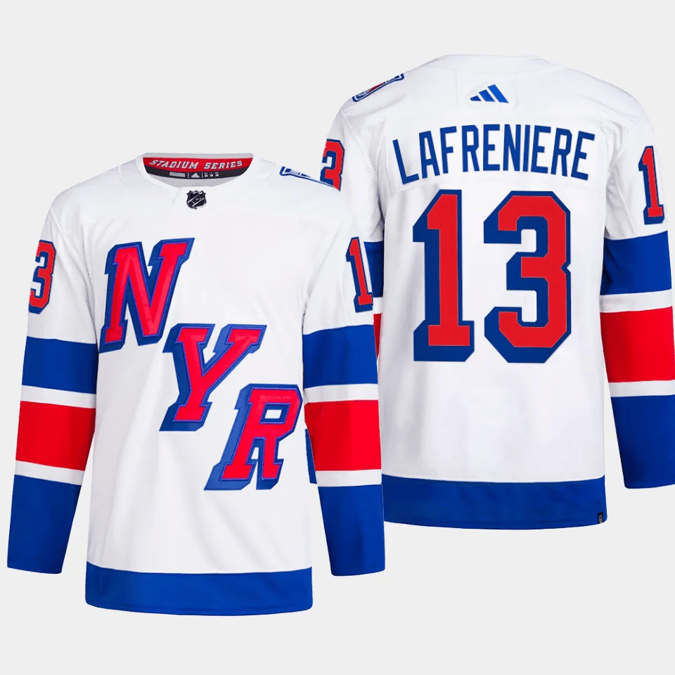 Alexis Lafreniere 13 New York Rangers 2024 Stadium Series Primegreen Men Jersey - White