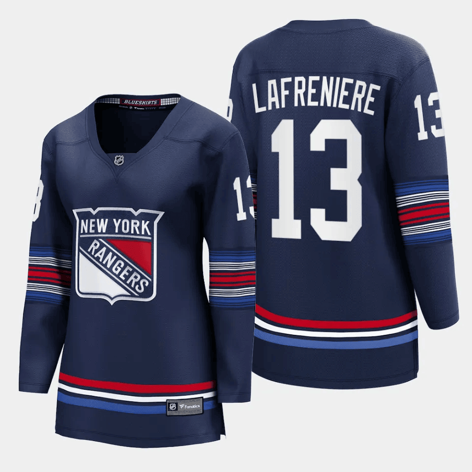 Alexis Lafreniere 13 New York Rangers Women Alternate Premier Breakaway Jersey - Navy