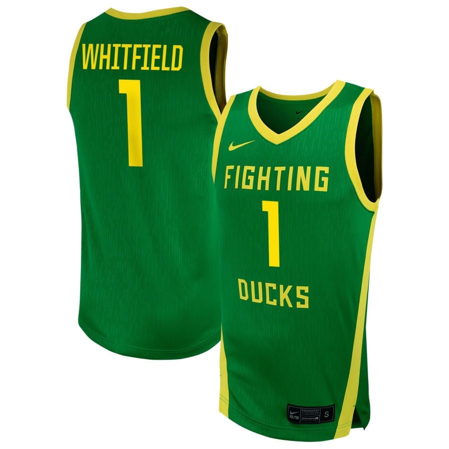 Alexis Whitfield 1 Oregon Ducks Unisex Nil Women's Basketball Jersey - Green