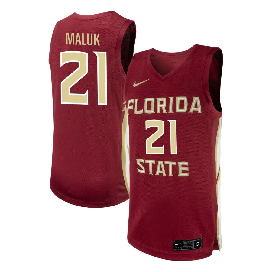 Alier Maluk 21 Florida State Seminoles Nil Men's Basketball Jersey - Garnet