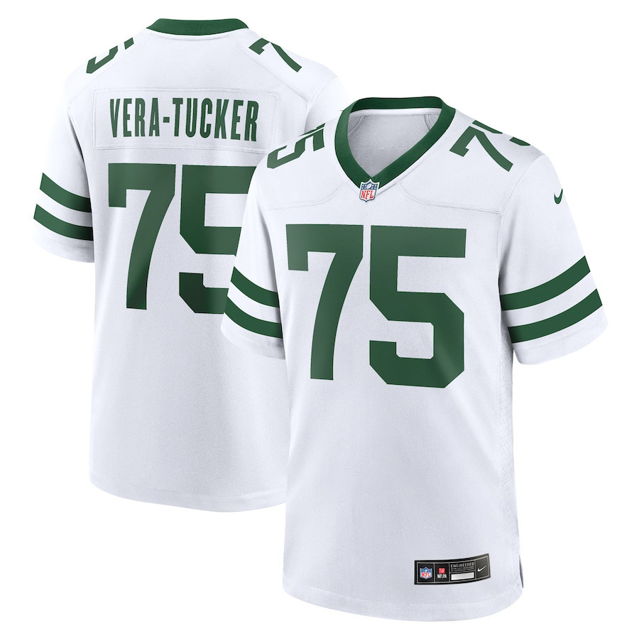 Alijah Vera-tucker 75 New York Jets Game Jersey - Men, Legacy White Js7884