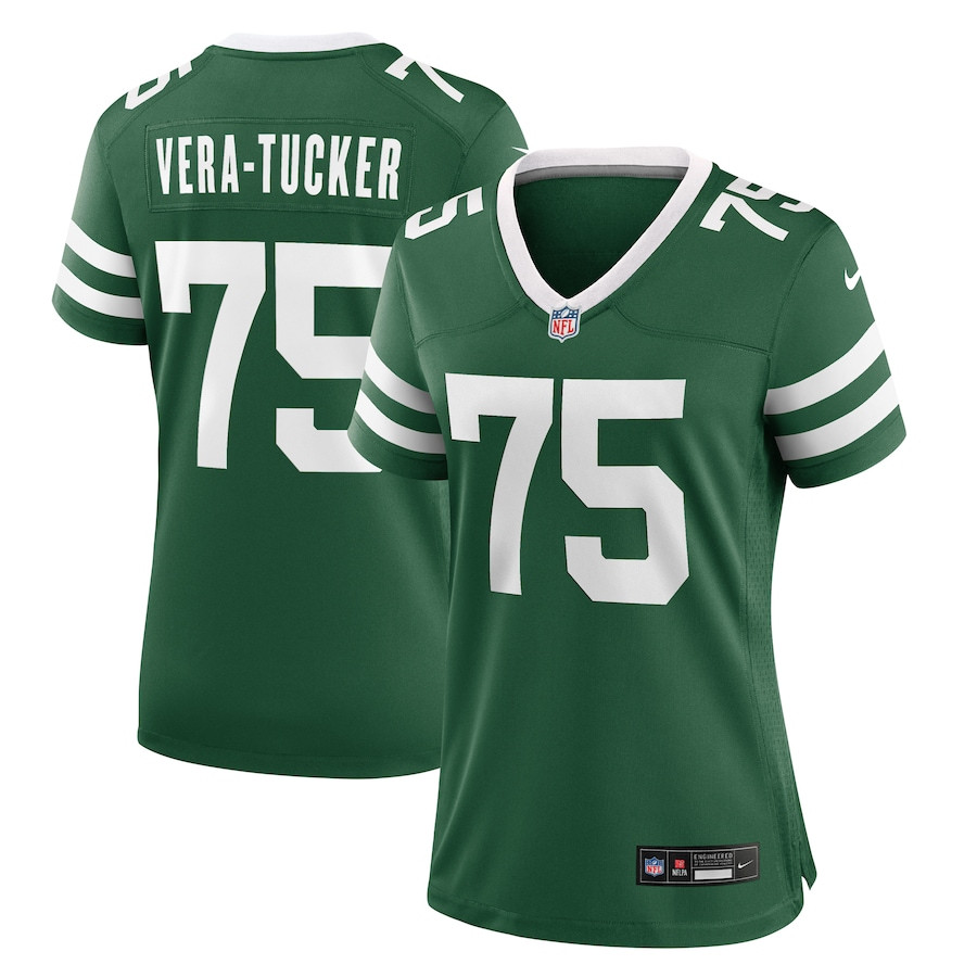 Alijah Vera-tucker 75 New York Jets Women's Team Game Jersey - Legacy Green Js3022