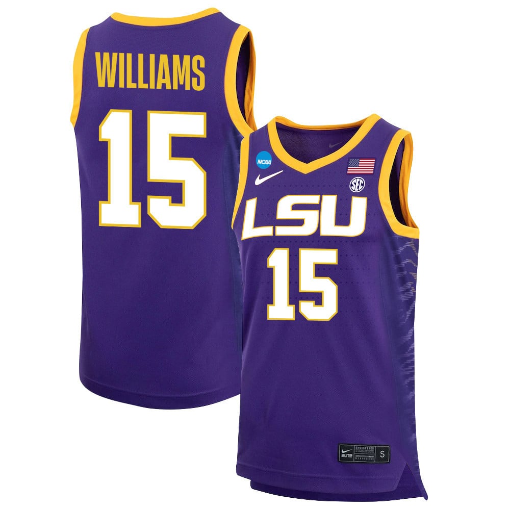Alisa Williams 15 Lsu Tigers 2023 Basketball Jersey - Purple
