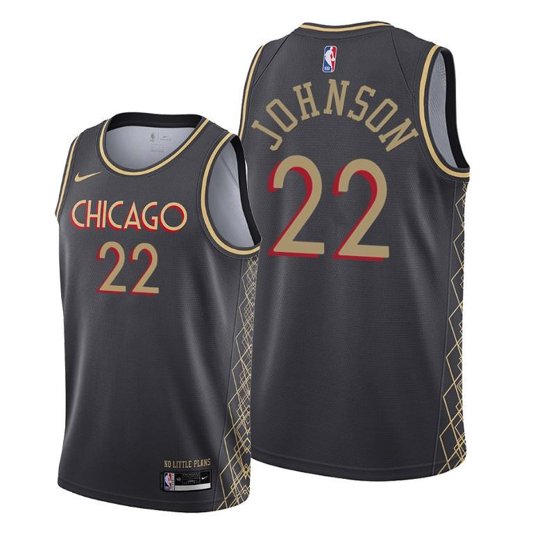 Alize Johnson Chicago Bulls Black City Edition Jersey 24 - Men Jersey