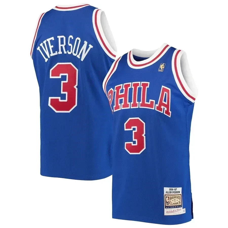 Allen Iverson Philadelphia 76ers Mitchell & Ness Hardwood Classics 1996 Jersey - Royal