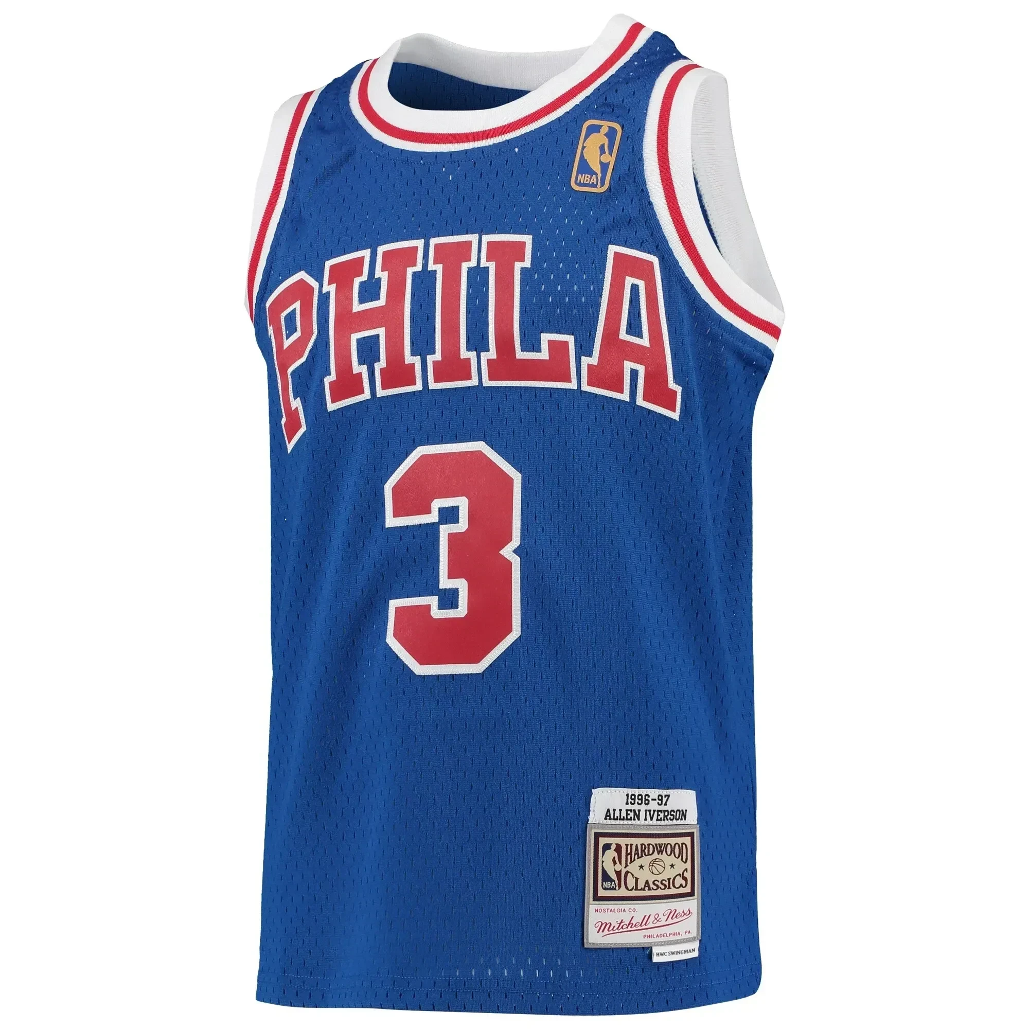 Allen Iverson Philadelphia 76ers Mitchell & Ness Youth 1996-97 Hardwood Classics Swingman Throwback Jersey - Royal