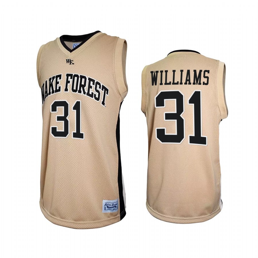 Alondes Williams 31 Wake Forest Demon Deacons Gold Jersey Retro Basketball