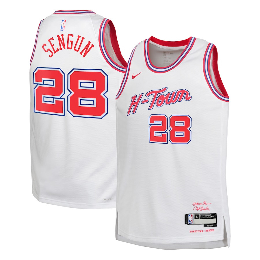 Alperen Sengun 28 Houston Rockets 2023/24 City Edition Swingman Youth Jersey - White