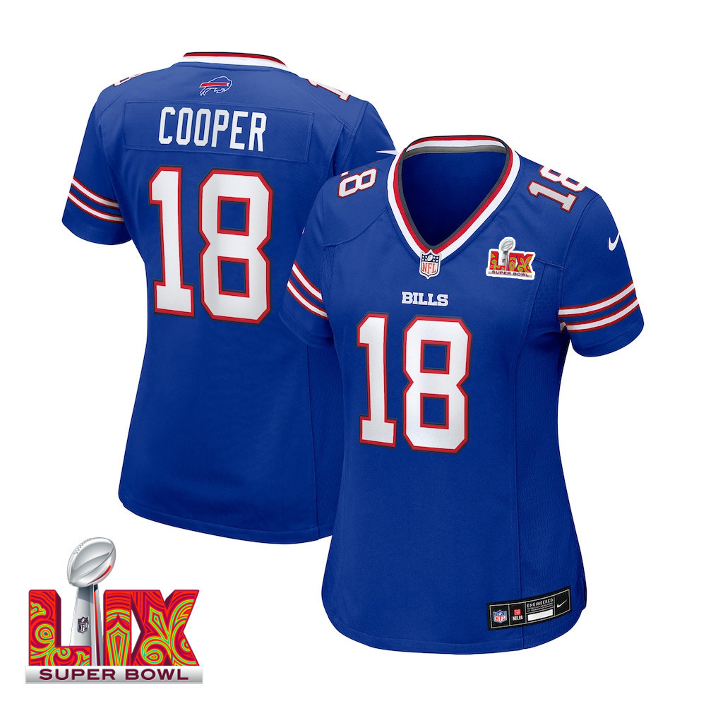 Amari Cooper #18 Buffalo Bills Super Bowl Lix Women's Jersey - Royal Js5811