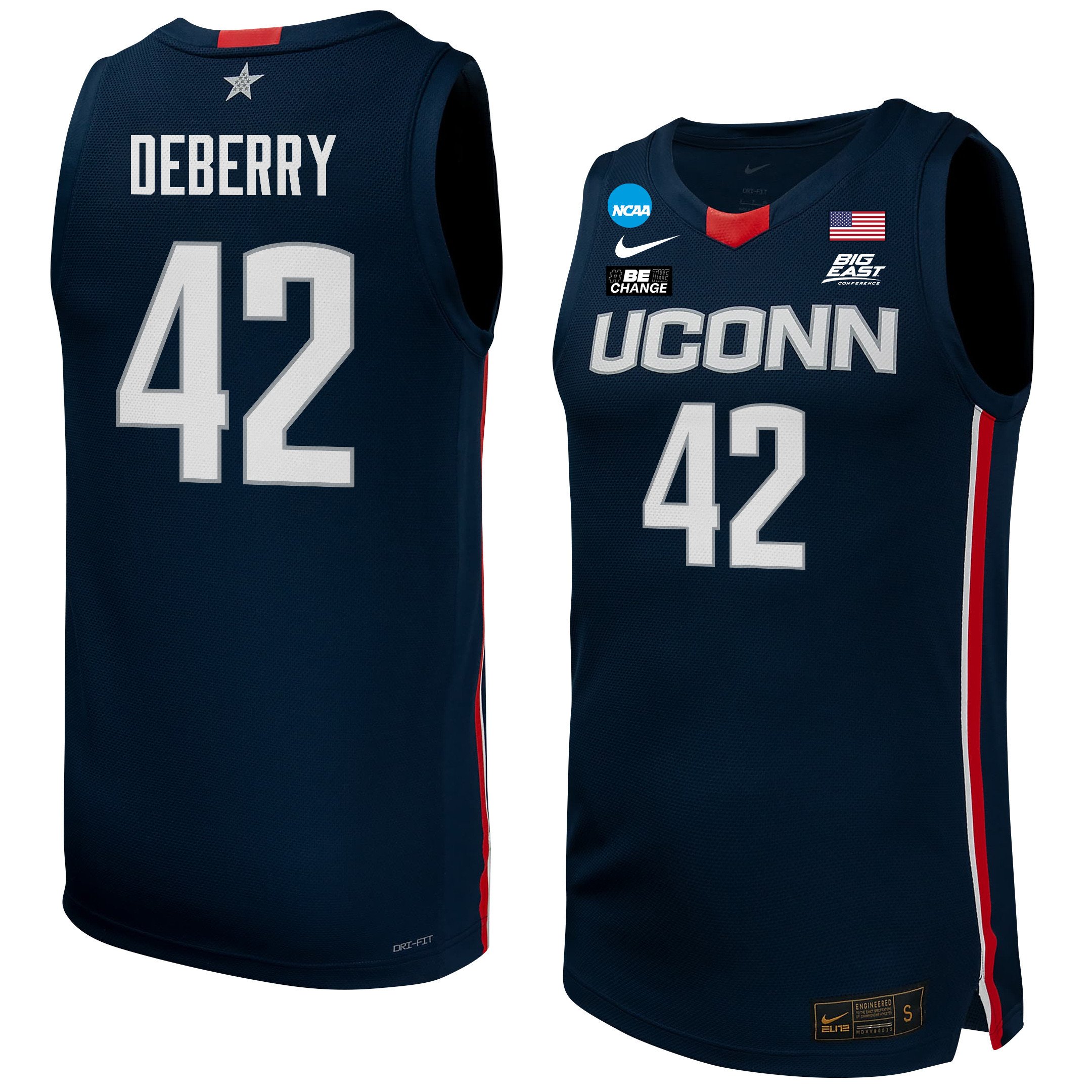 Amari Deberry 42 Uconn Huskies 2024 Women's Basketball Jersey - Navy, Unisex Jersey