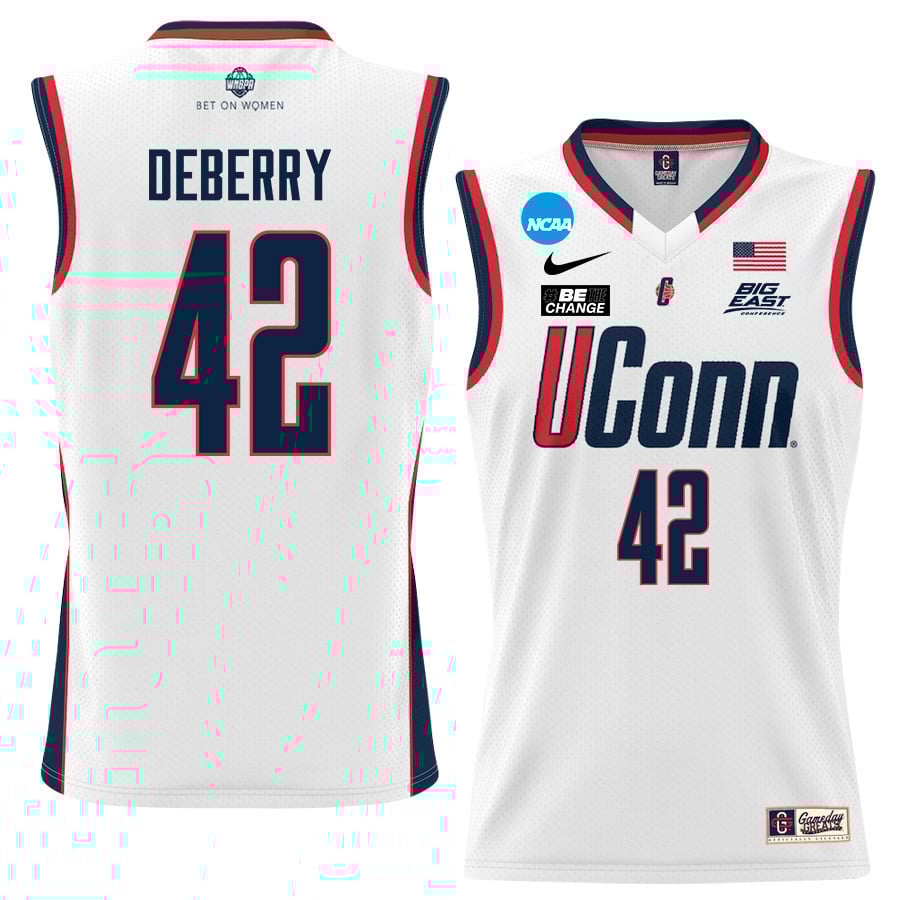 Amari Deberry 42 Uconn Huskies 2024 Women's Basketball Jersey - White, Unisex Jersey
