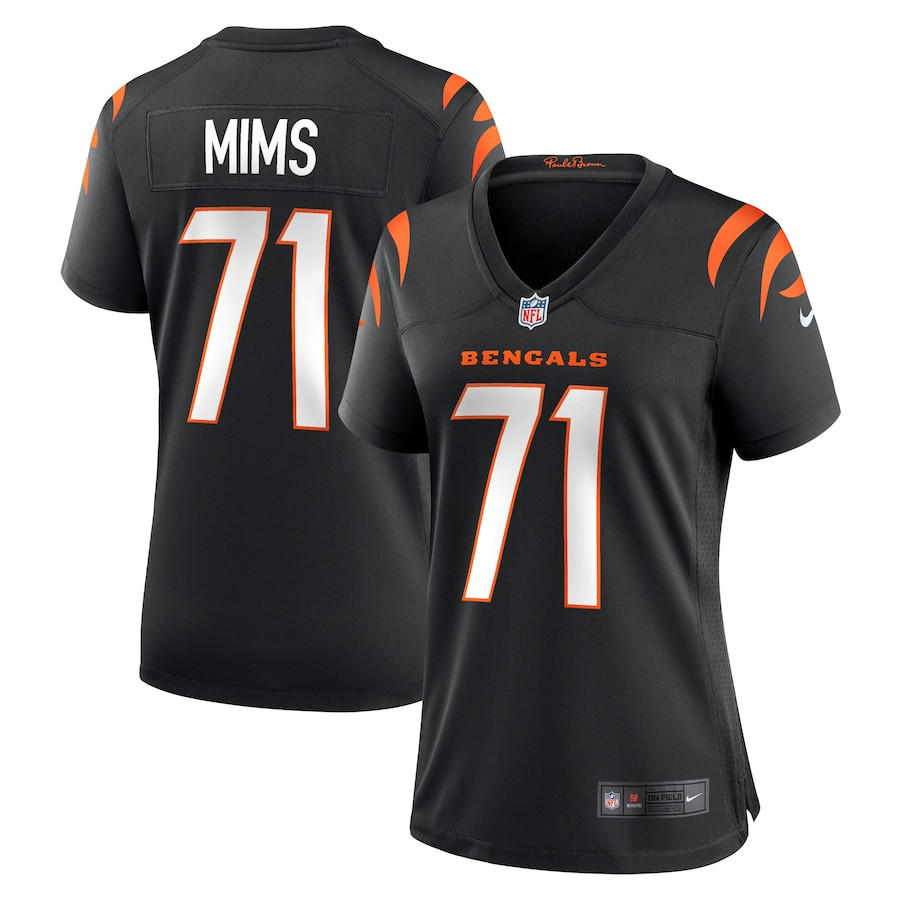 Amarius Mims 71 Cincinnati Bengals Women's Game Jersey - Black Js1574