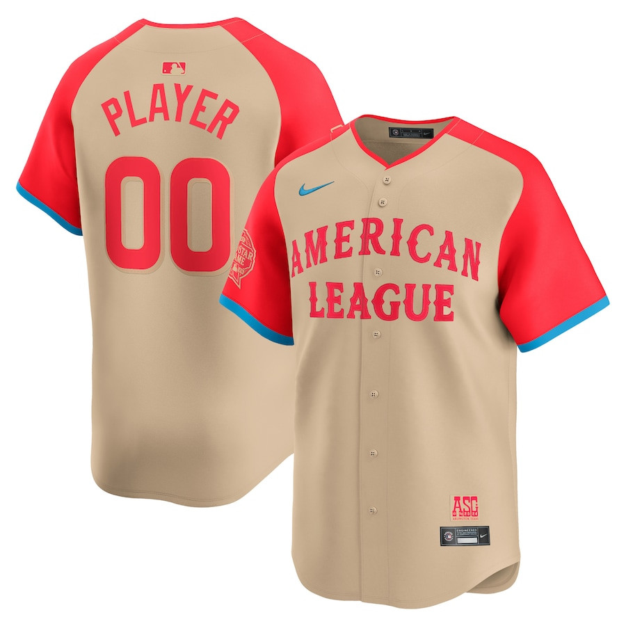 American League 2024 All-star Game Limited Player Men Custom Jersey - Cream