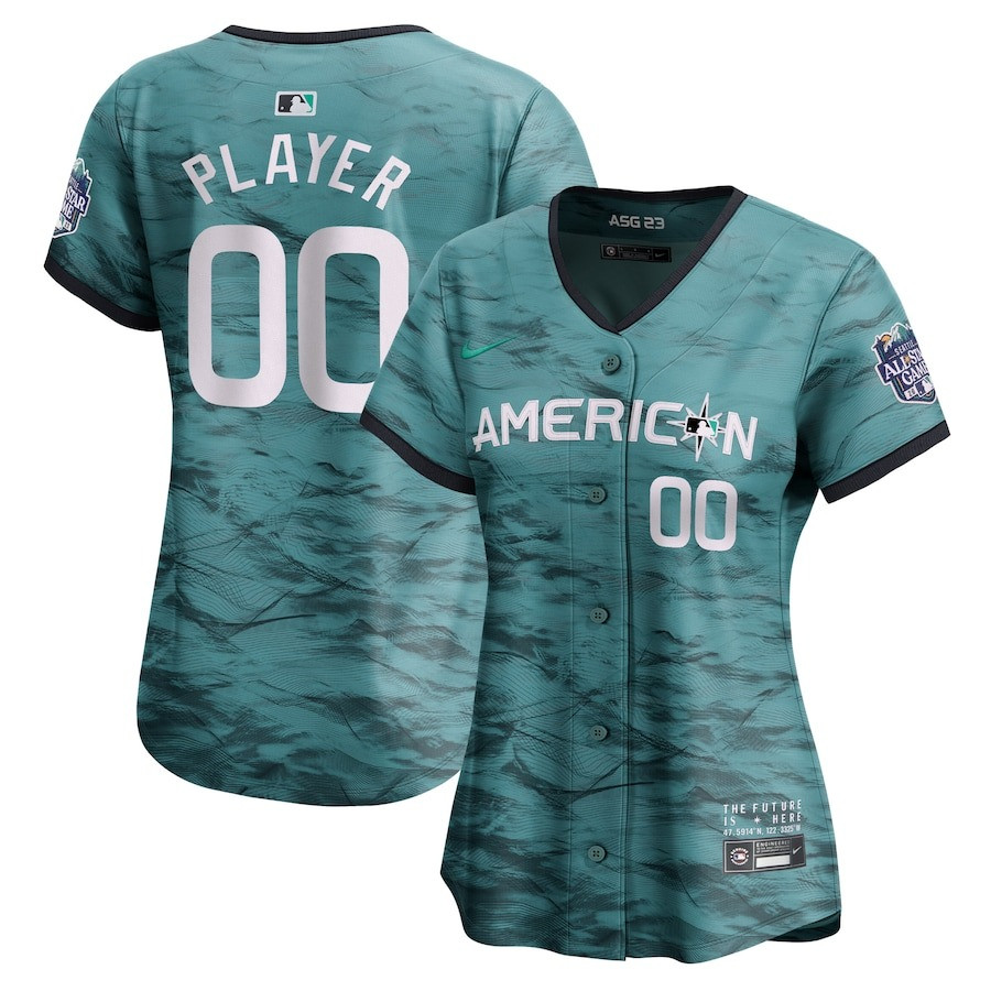 American League Women's 2023 All-star Game Limited Custom Jersey - Teal