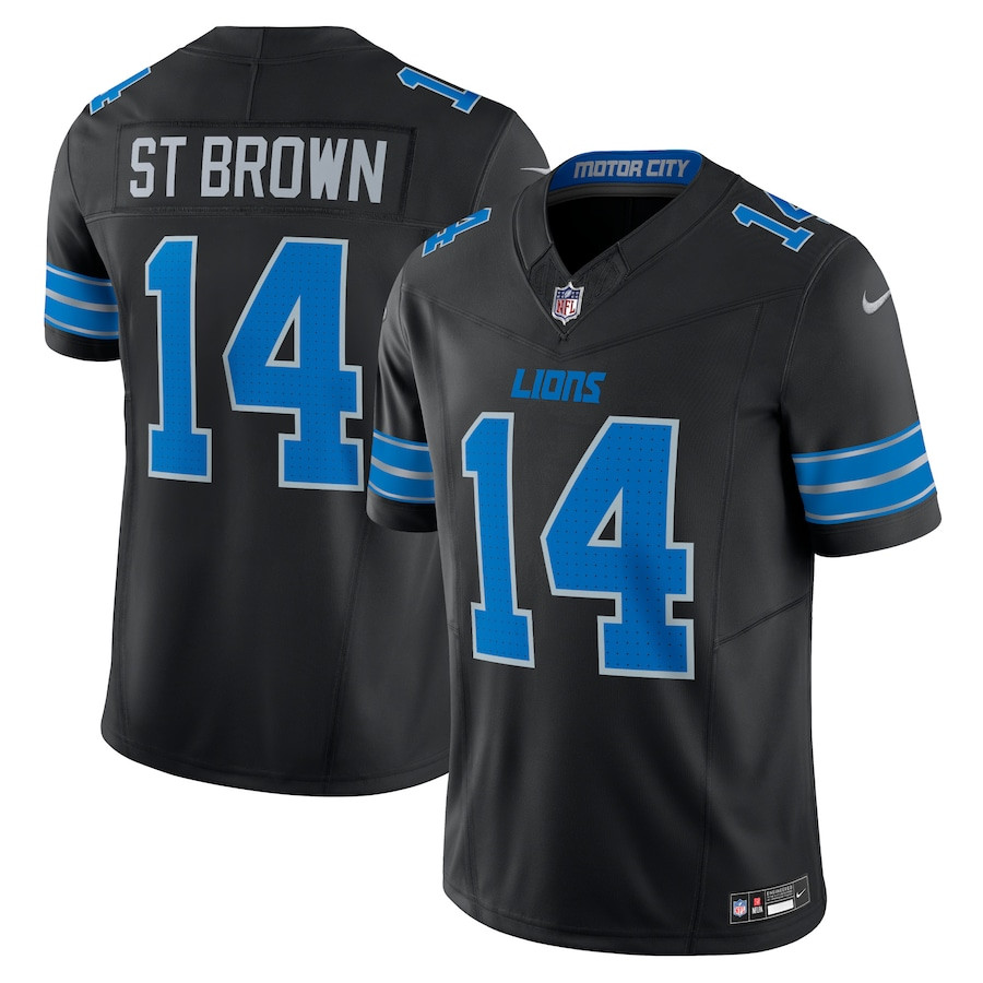 Amon-ra St. Brown 14 Detroit Lions 2nd Alternate Vapor F.u.s.e. Limited Jersey - Black Js1221