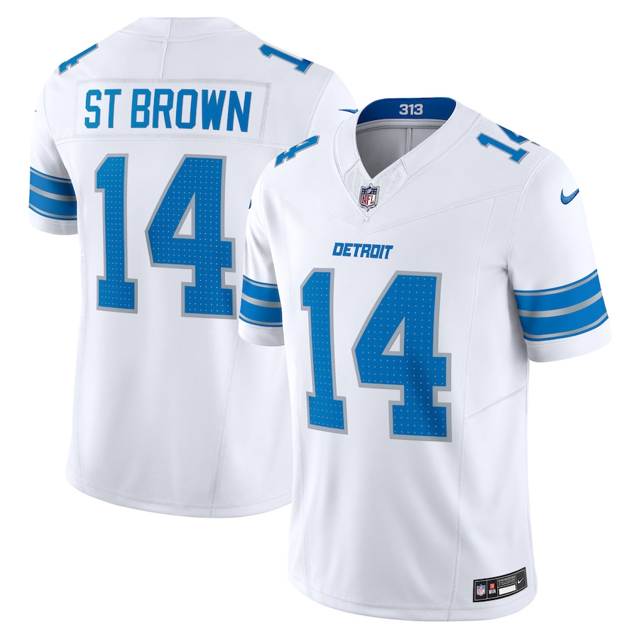 Amon-ra St. Brown 14 Detroit Lions Vapor F.u.s.e. Limited Jersey - White Js7258