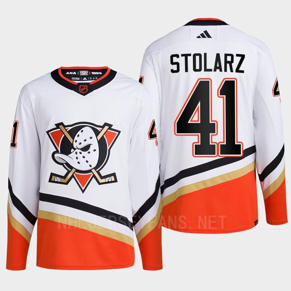Anaheim Ducks 2022 Reverse Retro 2.0 Anthony Stolarz 41 White Primegreen Jersey Men's