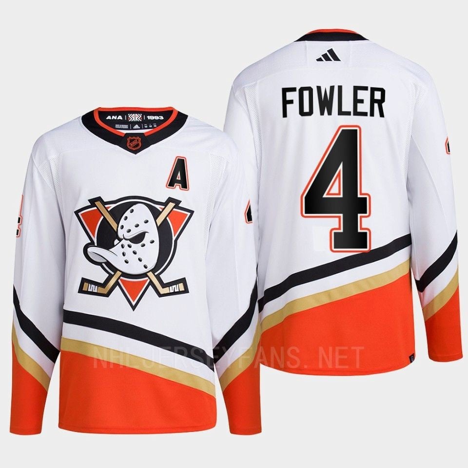 Anaheim Ducks 2022 Reverse Retro 2.0 Cam Fowler 4 White Primegreen Jersey Men's