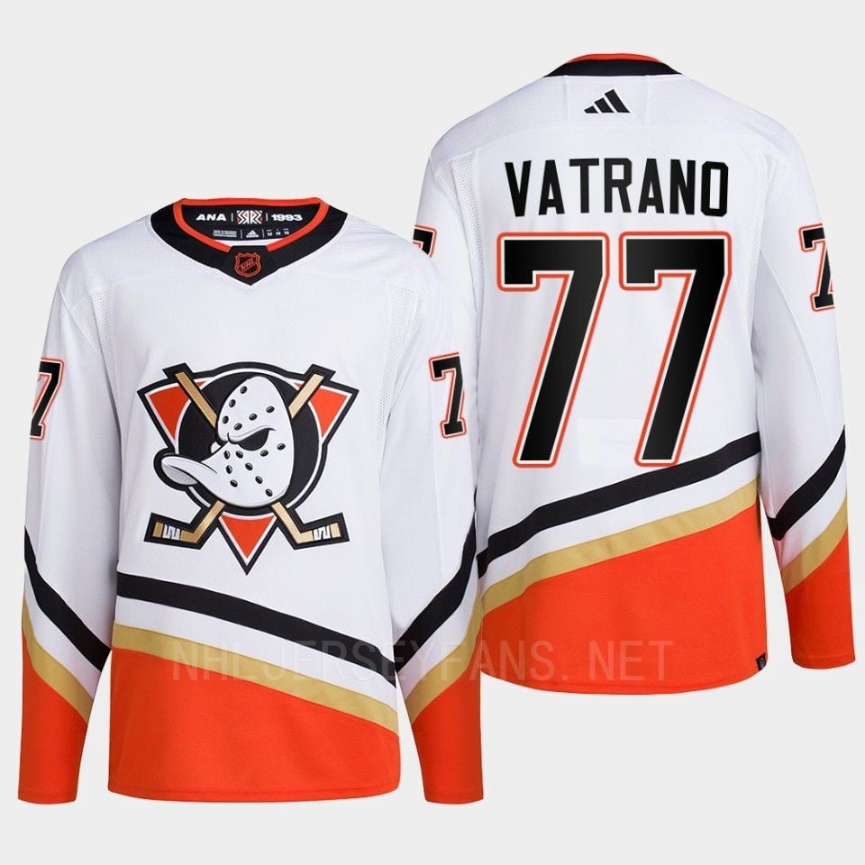 Anaheim Ducks 2022 Reverse Retro 2.0 Frank Vatrano 77 White Primegreen Jersey Men's