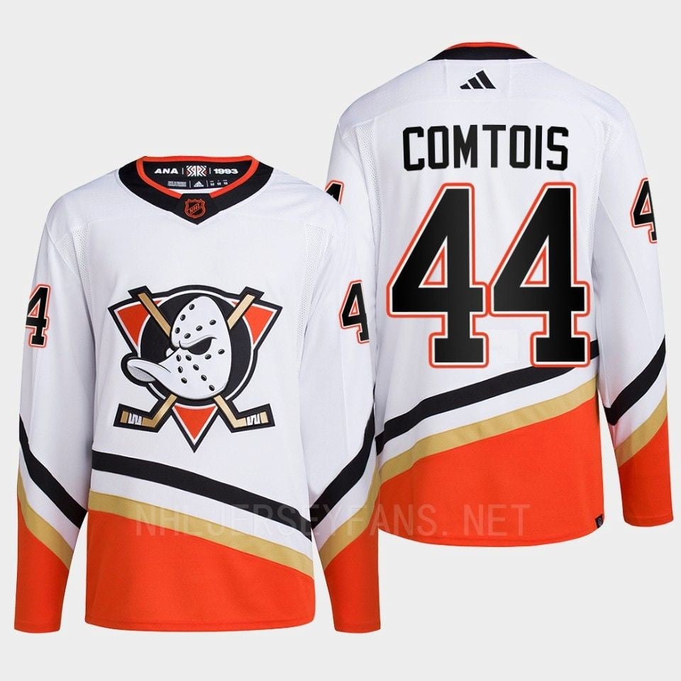 Anaheim Ducks 2022 Reverse Retro 2.0 Max Comtois 44 White Primegreen Jersey Men's