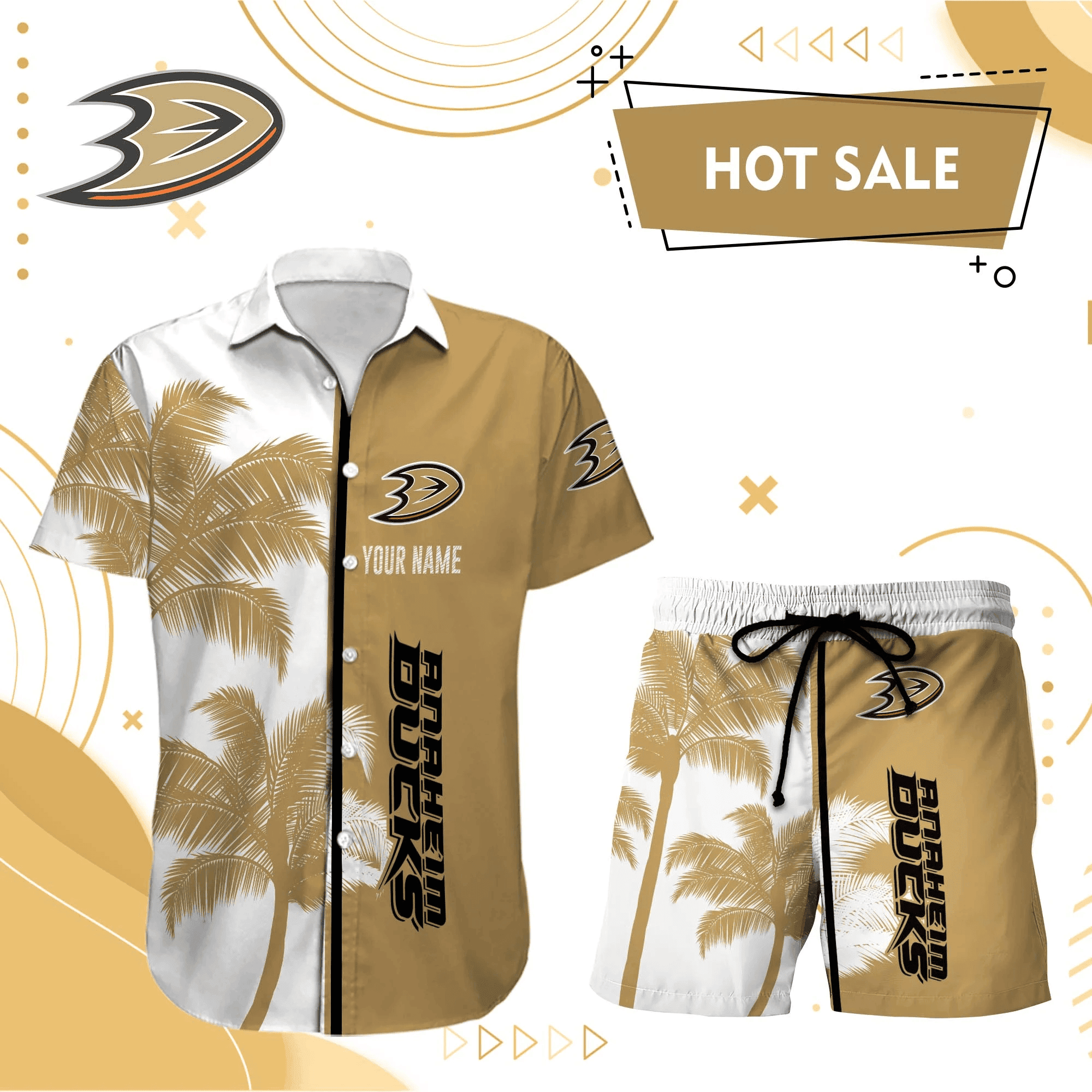 Anaheim Ducks Hawaiian Shirt And Set - Customized