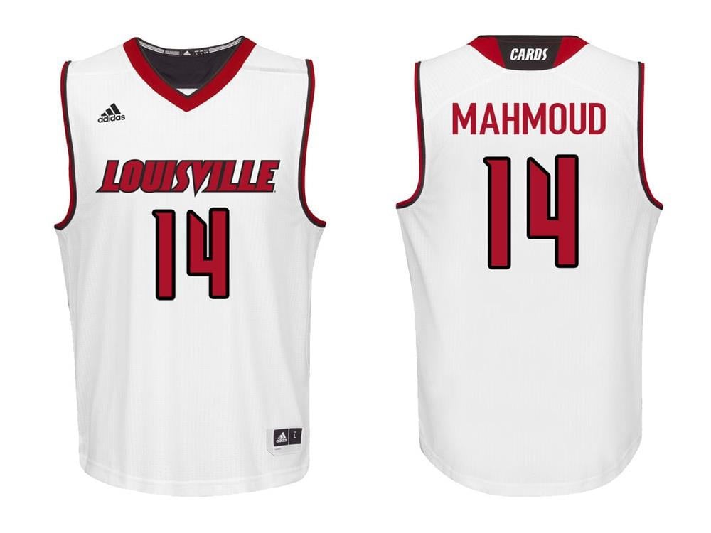 Anas Mahmoud 14 White College Basketball Louisville Cardinals Jersey