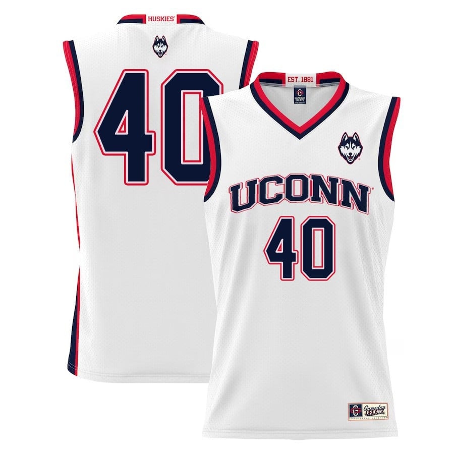 Andre Johnson Jr. 40 Uconn Huskies Basketball Men Jersey - White