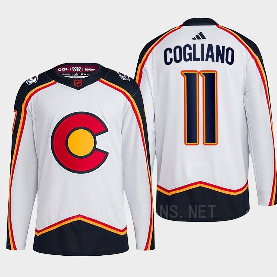 Andrew Cogliano 11 Reverse Retro 2.0 2022 Colorado Avalanche White Jersey Primegreen