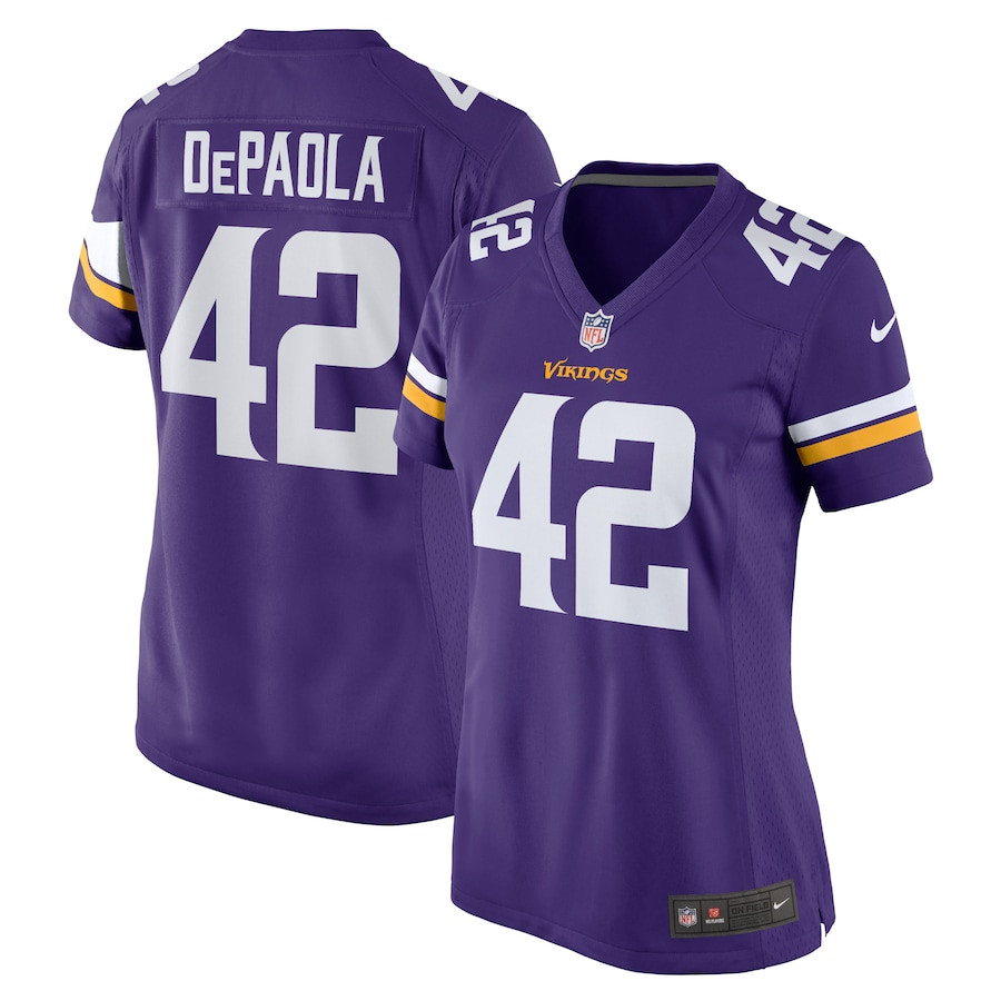 Andrew Depaola 42 Minnesota Vikings Women Game Jersey - Purple Js1429