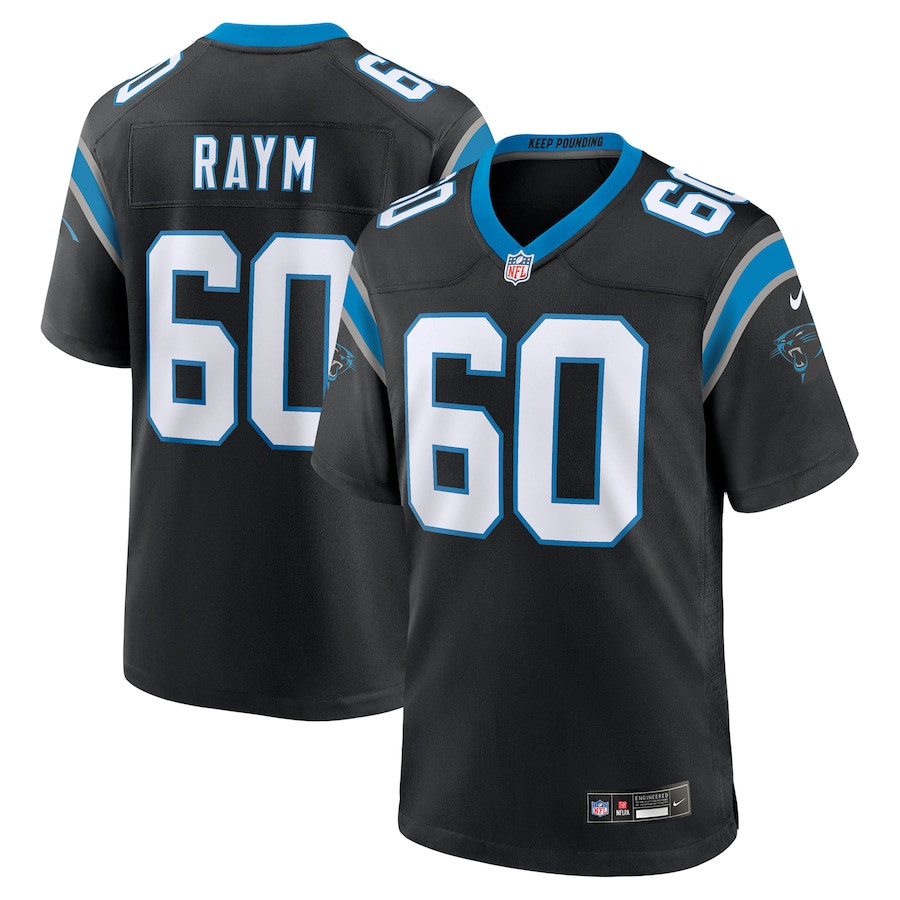 Andrew Raym 60 Carolina Panthers Game Men Jersey - Black Js8335