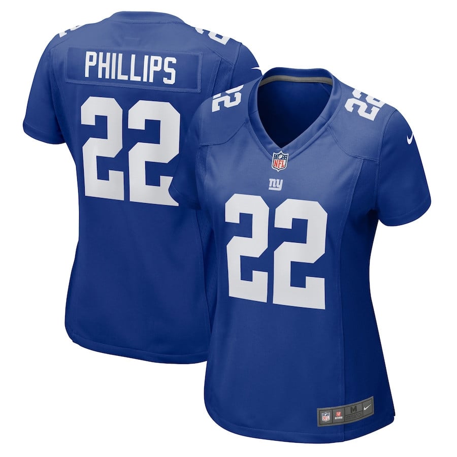 Andru Phillips 22 New York Giants Women's Game Jersey - Royal Js4151