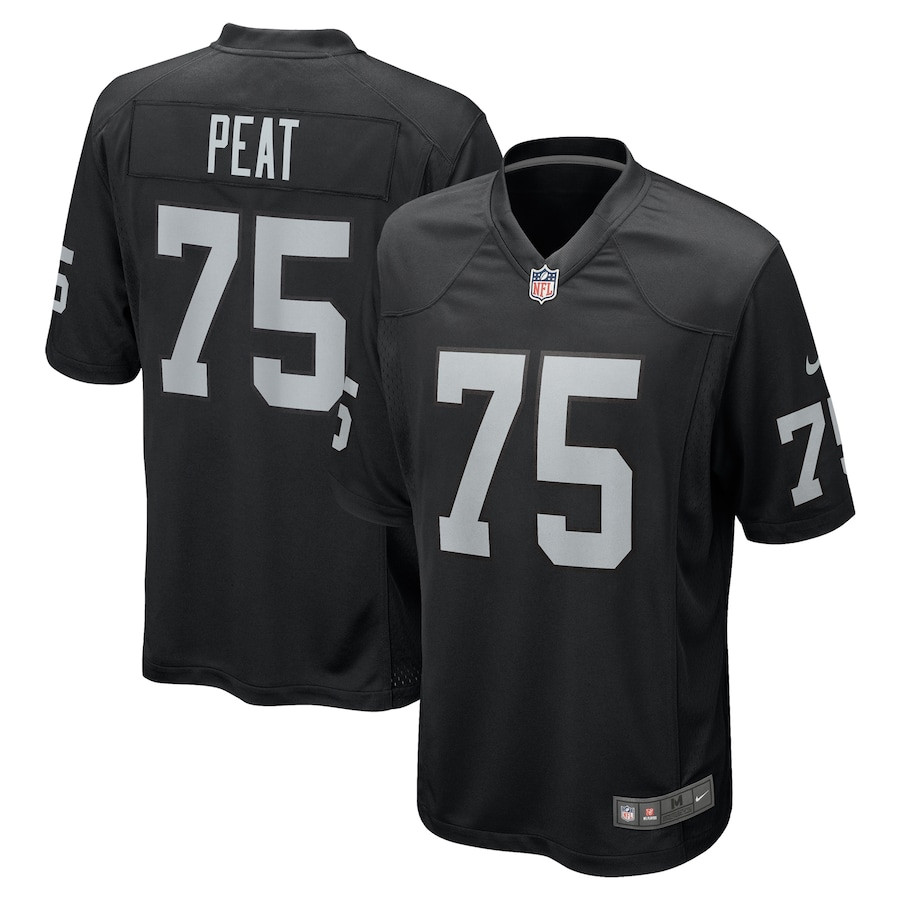 Andrus Peat 75 Las Vegas Raiders Team Game Men Jersey - Black Js8891