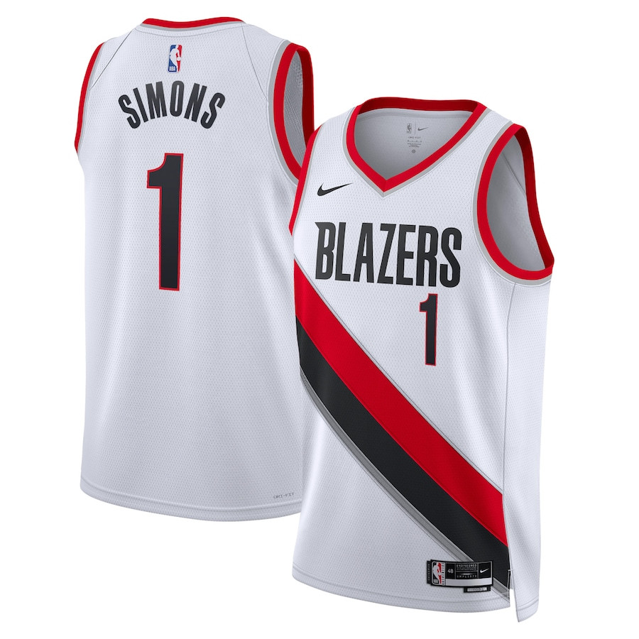 Anfernee Simons 1 Portland Trail Blazers Unisex Swingman Jersey - Association Edition - White