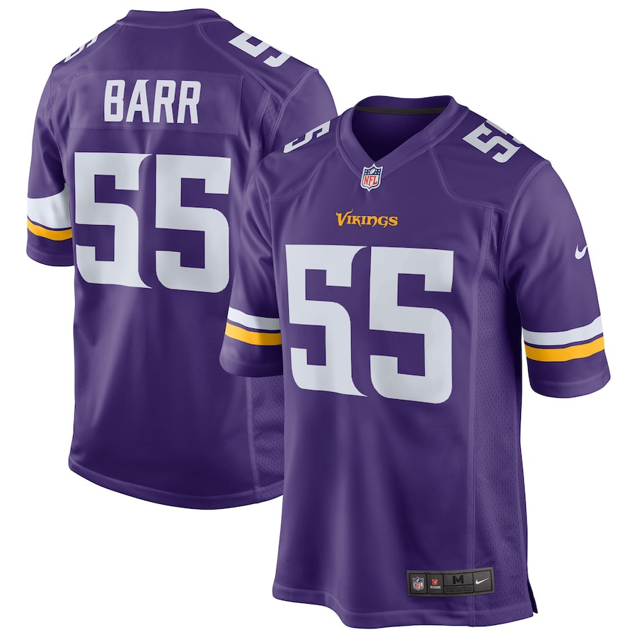 Anthony Barr 55 Minnesota Vikings Men Game Jersey - Purple Js5022