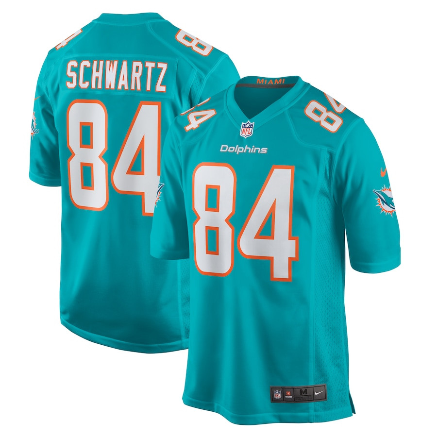 Anthony Schwartz 84 Miami Dolphins Game Men Jersey - Aqua Js6209