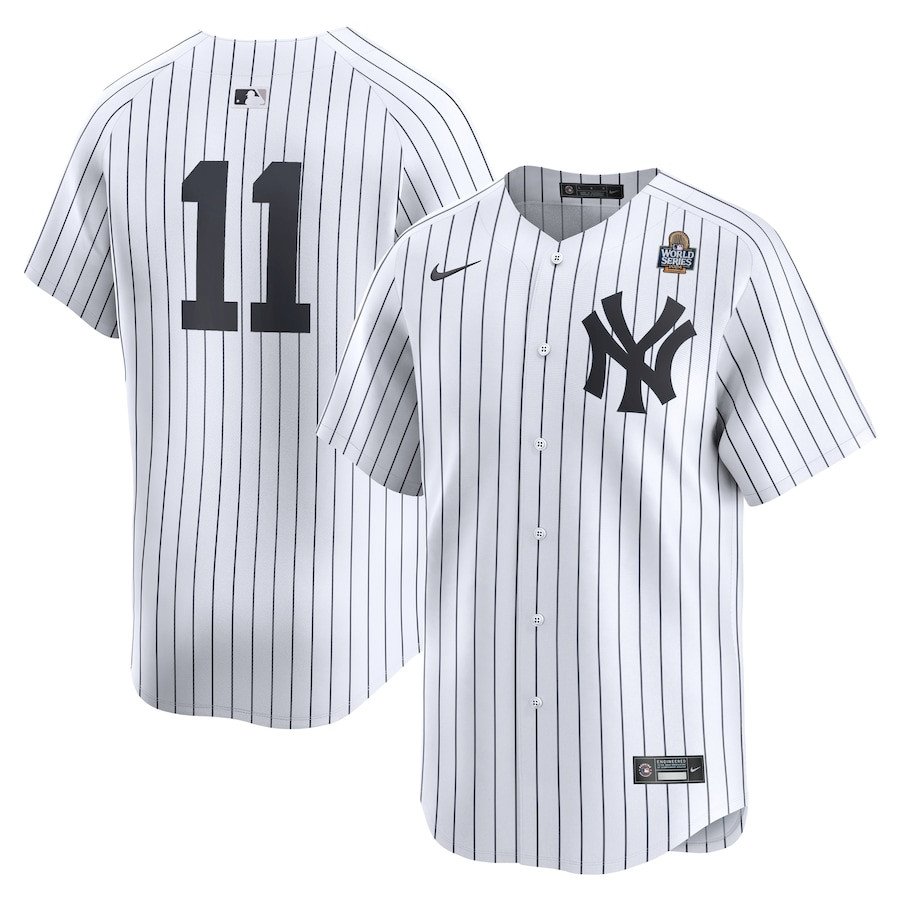 Anthony Volpe 11 New York Yankees 2024 World Series Home Limited Men Jersey - White