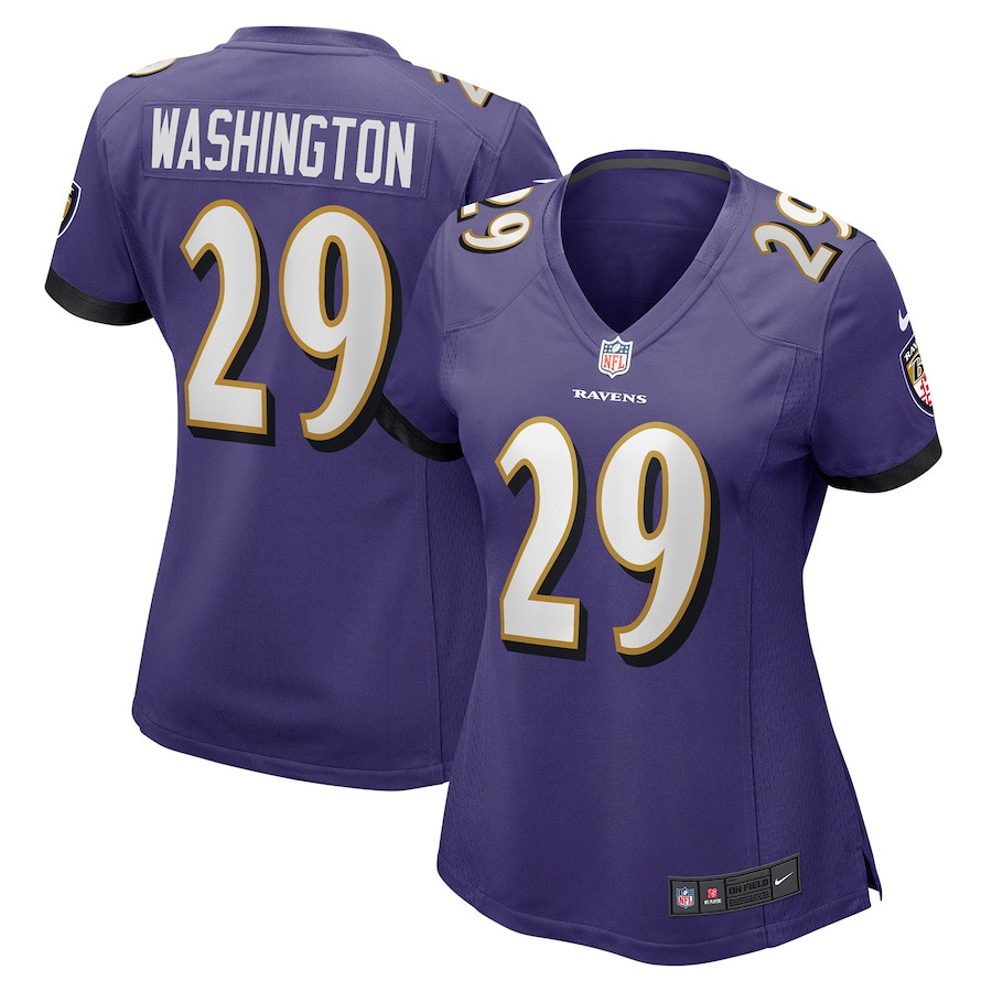 Ar'darius 29 Washington Baltimore Ravens Women Game Jersey - Purple Js9495